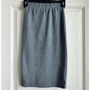 H&M XS Heather Dark Gray Women's Pencil Skirt Midi Skirt Office Skirt Work Skirt
